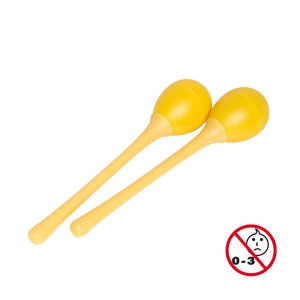 Stagg Maracas Paar mit langem Griff gelb