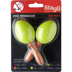 Stagg Maracas Paar eif�rmig gr�n