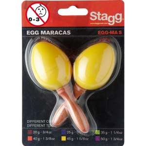 Stagg Maracas Paar eifrmig gelb