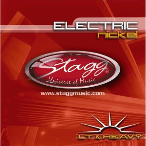 Stagg vernickelter Stahl Saitensatz fr E-Gitarre light heavy