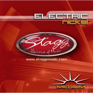 Stagg vernickelter Stahl Saitensatz f�r E-Gitarre medium