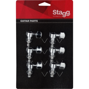 Stagg In Line Mechaniken f�r E-Gitarre Chrom