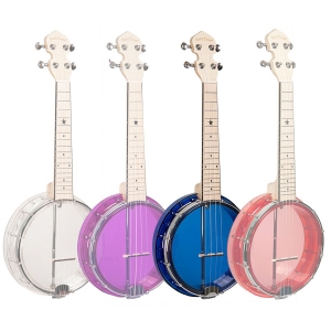 Gold Tone durchsichtige Konzert Banjo Ukulele Saphir