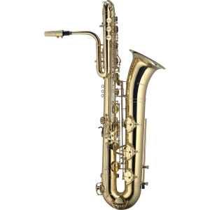 B Bass Saxophon klar Lackiert im Lightcase