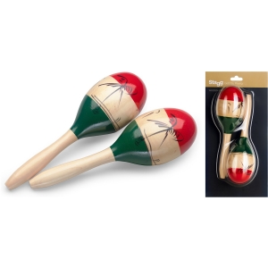 Stagg ovale Holz Maracas Mexican Finish 26 cm