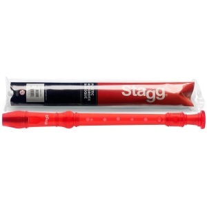 Stagg Sopran Blockfl�te aus ABS mit barocker Griffweise Transparent Rot