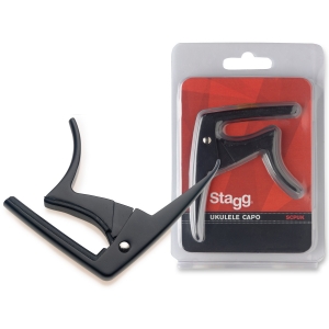 Stagg Trigger Kapodaster f�r Akustik und E-Ukulele schwarz