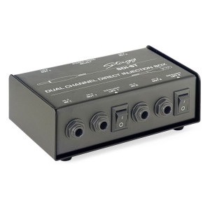 Stagg 2-Kanal DI Box, passiv mit mono/stereo Schalter
