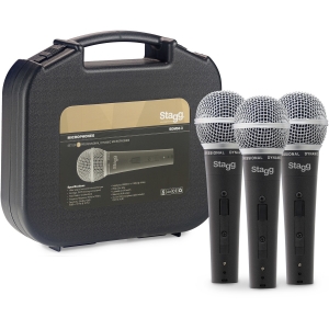Set aus 3 professionellen dynamischen Mikrofonen mit DC78 Kapsel Nierencharakteristik
