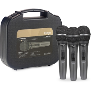 Set aus 3 dynamischen Mikrofonen f�r Liveauftritte Nierencharakteristik