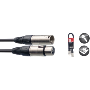 Mikrofonkabel, XLR/XLR (m/f), 60 cm
