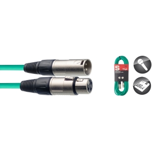 Mikrofonkabel, XLR/XLR (m/f), 10 m, gr�n