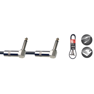 Mono Patchkabel, Klinke/Klinke (m/m, L-Form), 90 cm, Metall