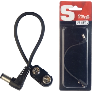 9V Batterie Schnapp-Anschluss fr Effektpedal mit 90 abgewinkelten Stecker
