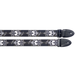 Stagg Gitarrengurt mit Black Skull Motiv