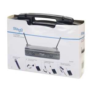 Stagg UHF 2-Kanal Ansteck Mikrofon Funksystem Bild 2