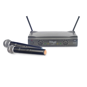 Stagg True Diversity UHF 2-Kanal Handheld Mikrofon Funksystem