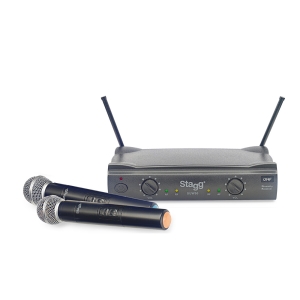 Stagg UHF 2-Kanal Handheld Mikrofon Funksystem