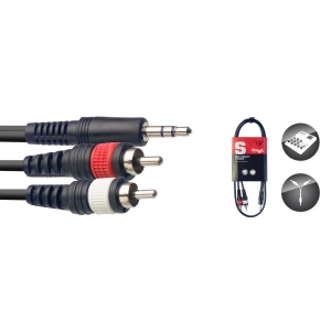 Y-Kabel, Mini-Klinke/Cinch (m/m), 1 m