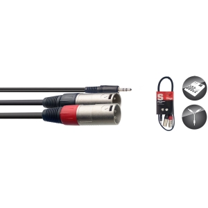 Y-Kabel, Miniklinke/XLR (M/M), 1 m