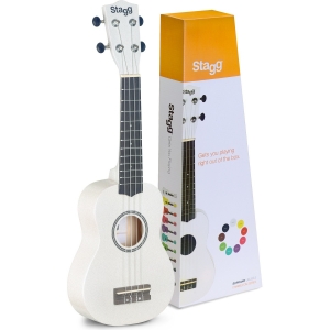 Stagg Sopran Ukulele wei� mit Gigbag