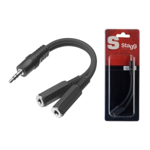 1x Mini Stereoklinke m - 2x Mini Monoklinke w Adapterkabel