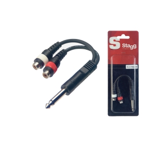 1x Monoklinke m - 2x Cinch Stecker w Adapterkabel