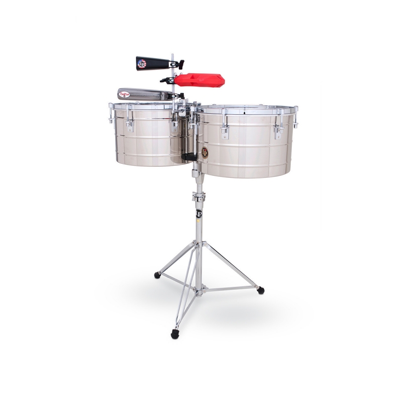 Die LP Timbales LP258S Tito Puente Thunder Timbs Stainless Steel