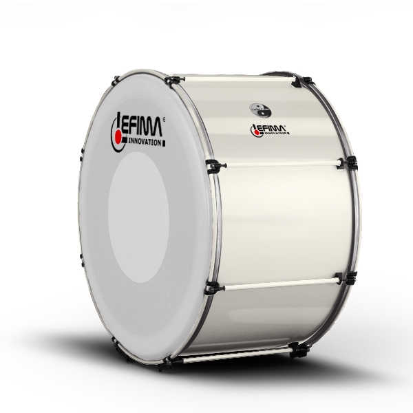 Lefima Marching Bass Drum CarboStroke weiss DrumFactory