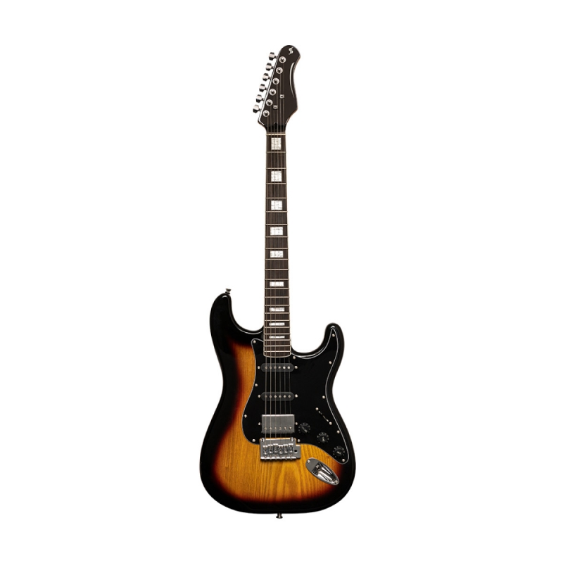 Stagg EGitarre mit Erlenkorpus Sunburst DrumFactory
