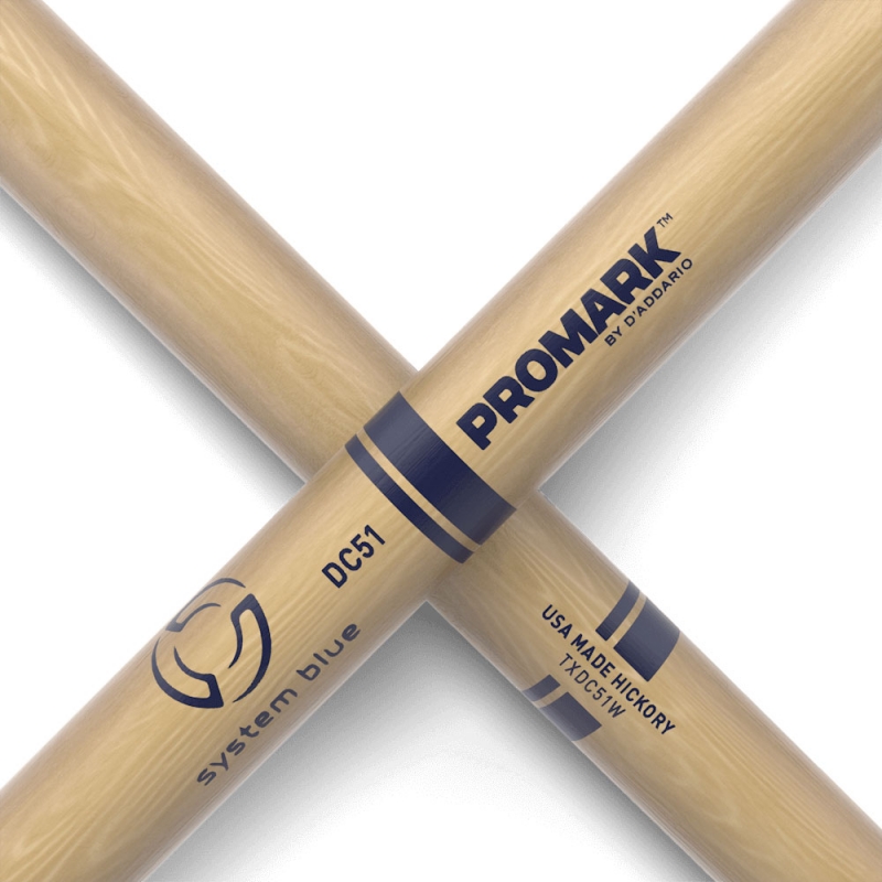 Promark DC51 Hickory Marching Stick mit Holztip DrumFactory