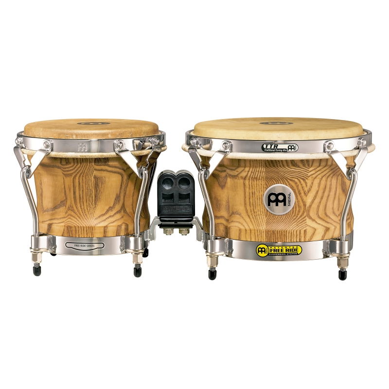 Meinl Free Ride Woodcraft Bongos Zebra Finished Ash 7 Macho und 9