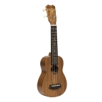 Islander Sopran Ukulele mit Decke aus geflammtem Akazienholz