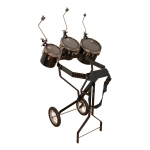 Schlagzeugwagen mit 3 Toms, Hi-Hat Rosette, 3 Beckenhalter