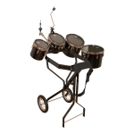 Schlagzeugwagen mit 4 Toms, Hi-Hat Halterung, 1 Beckenhalter