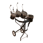 Schlagzeugwagen mit 4 Toms, Hi-Hat Halterung, 3 Beckenhalter