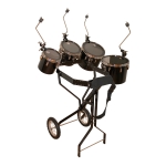 Schlagzeugwagen mit 4 Toms, Hi-Hat Rosette, 4 Beckenhalter