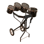 Schlagzeugwagen mit 4 Toms, Hi-Hat Rosette