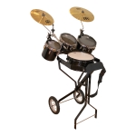 Schlagzeugwagen mit Snare, 3 Toms, Hi-Hat Halterung, 2 Becken