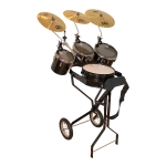 Schlagzeugwagen mit Snare, 3 Toms, Hi-Hat Halterung, 3 Becken