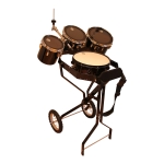 Schlagzeugwagen mit Snare, 3 Toms, Hi-Hat Halterung