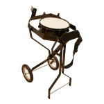 Schlagzeugwagen fr 3 Toms, mit Snare, Hi-Hat Rosette