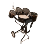 Schlagzeugwagen mit Snare, 4 Toms, Hi-Hat Halterung