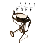 Schlagzeugwagen fr 4 Toms, mit Snare, Hi-Hat Rosette, 4 Beckenhalter