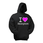 Fruit of the Loom Kapuzenpulli I Love Saxophon Herren