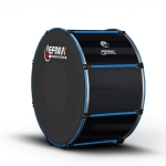 Lefima Marching Bass Drum CarboBoost schwarz / blau
