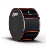 Lefima Marching Bass Drum CarboBoost schwarz / orange