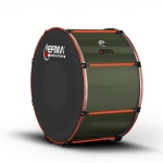 Lefima Marching Bass Drum CarboBoost olivgrn / orange