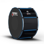 Lefima Marching Bass Drum CarboStroke schwarz blau