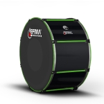 Lefima Marching Bass Drum CarboStroke schwarz grn